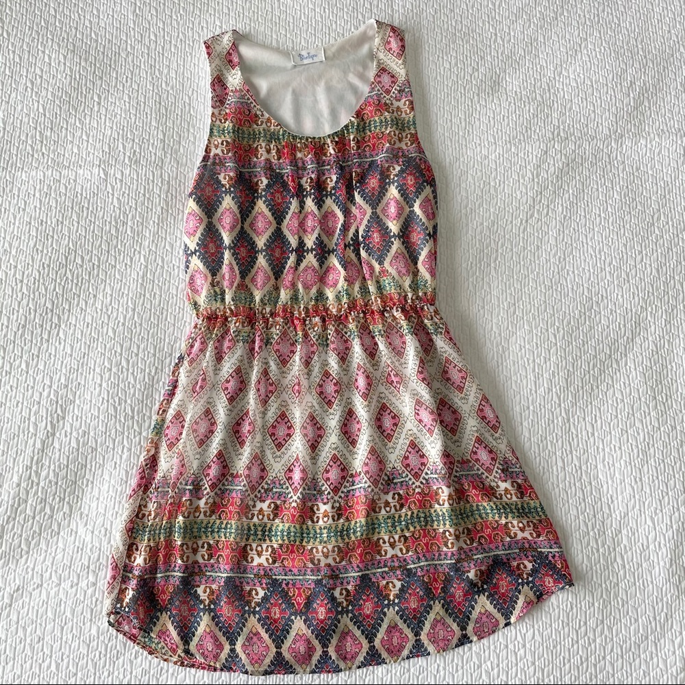 4/$10 - Bluetique | Patterned Mini Dress